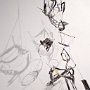 Julia Shepley, "Locus, Listen," 2015, wire, shrink tubing, fasteners, interfacing fiber sheets, transparency sheets, stitching, ink, 1 x 2 x 1 feet. Photo by Julia Shepley.